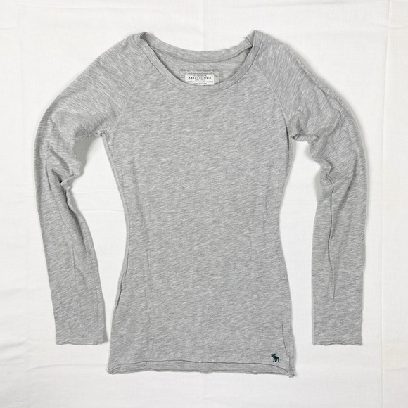Vintage Y2K Abercrombie & Fitch Slim Fit Long Sleeve Tee Size S Moose Logo - Picture 1 of 4